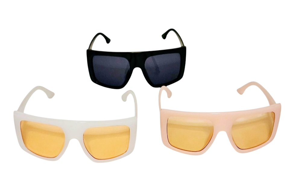 Leisure Oversized Flat-Top Sunglasses