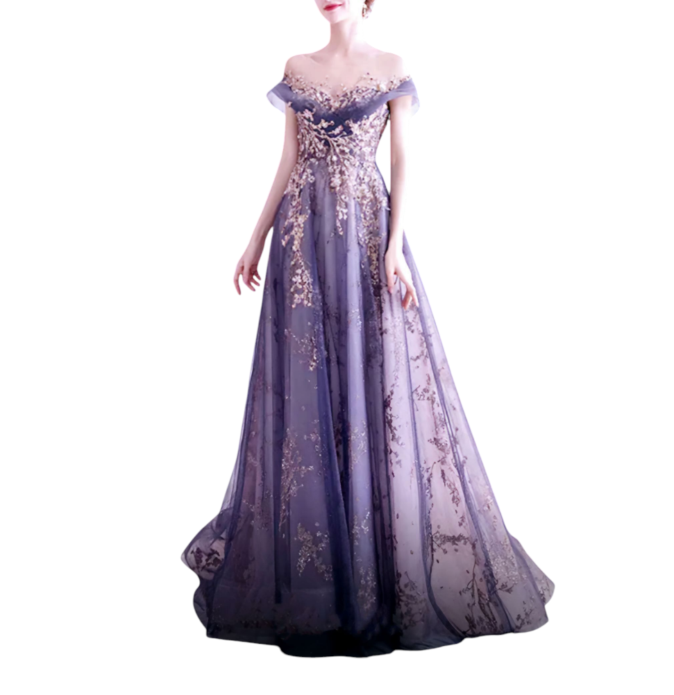 Elegant Purple Evening Gown