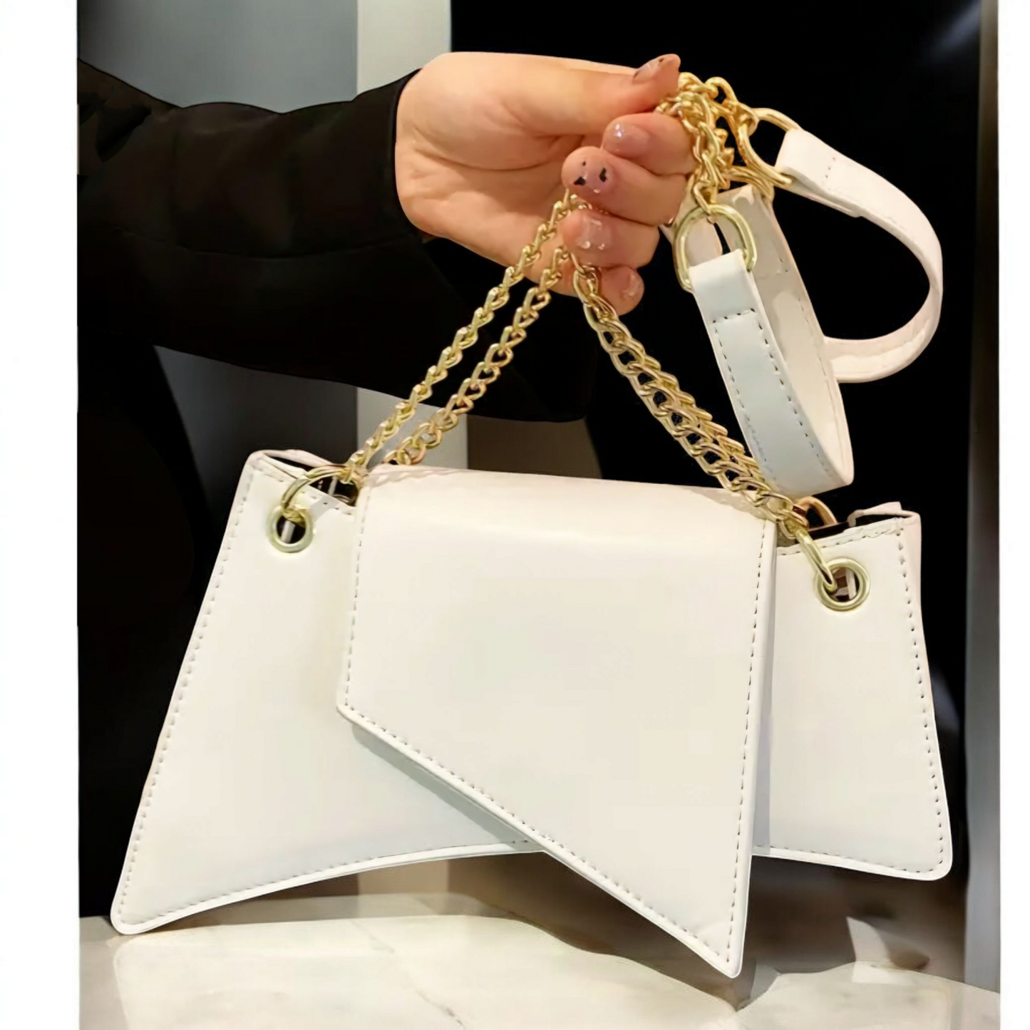 Synthetic Leather Shoulder Bag