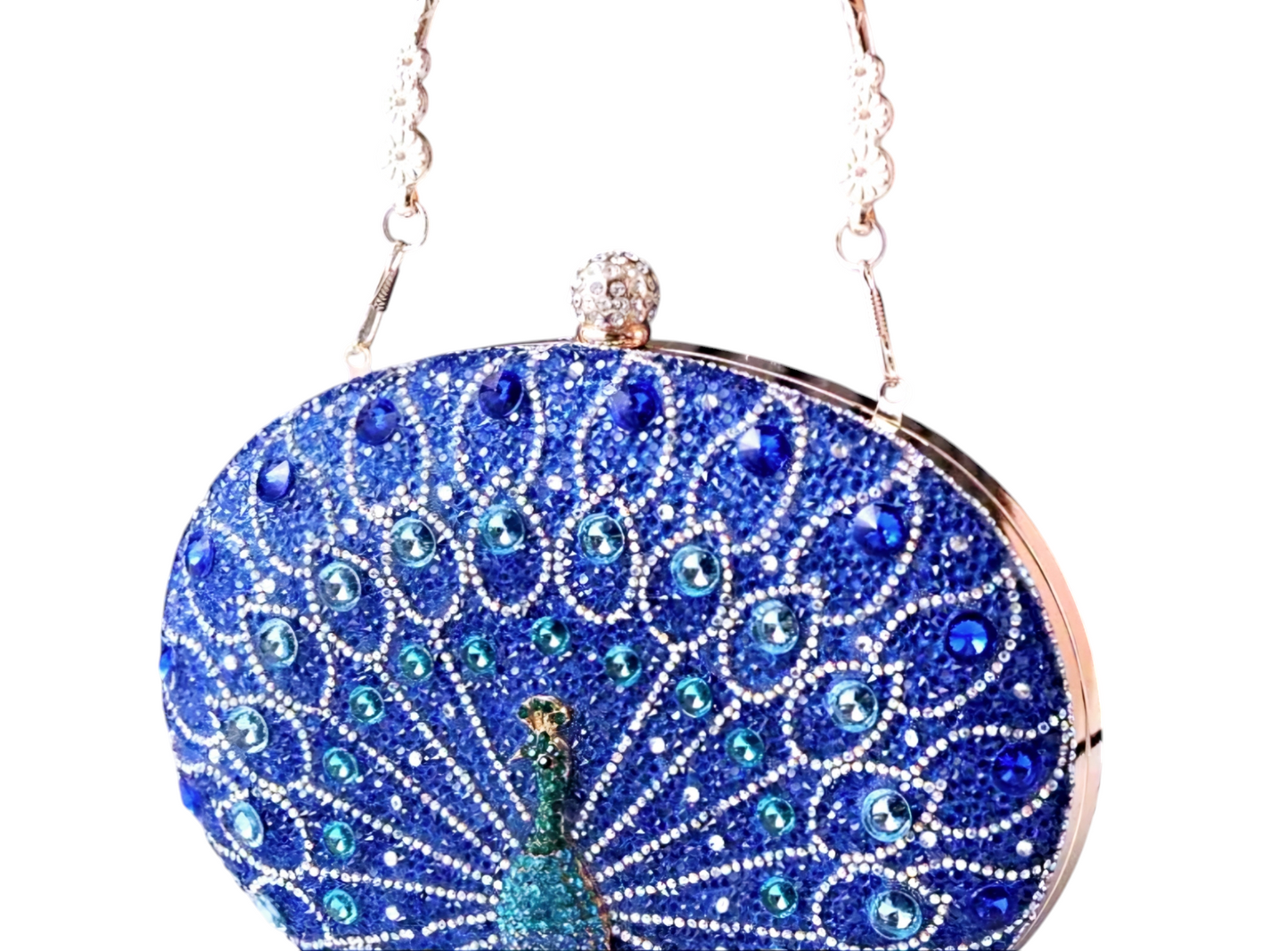 Peacock Crystal Clutch