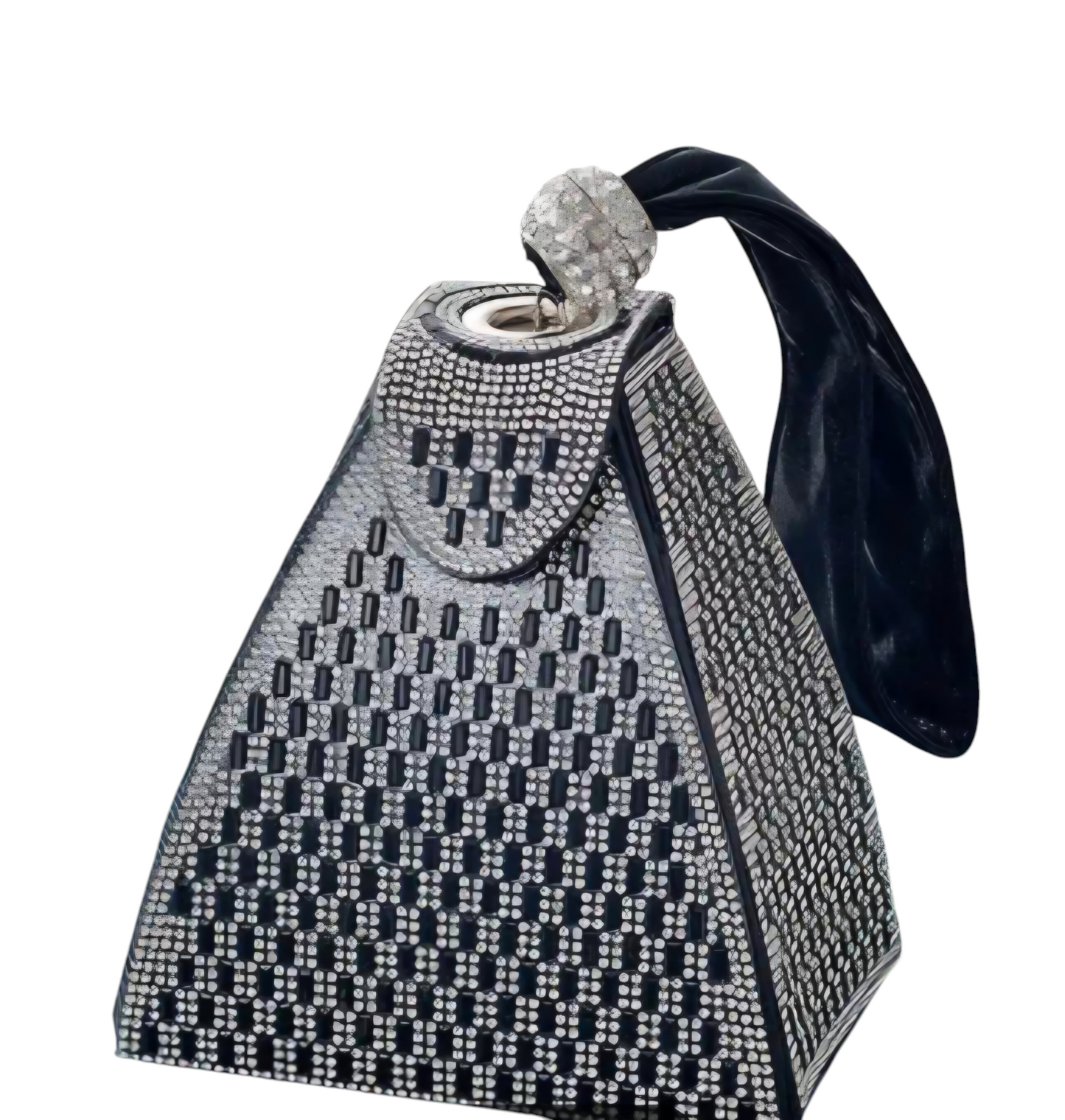 Crystal Pyramid Rhinestone Clutch Purse