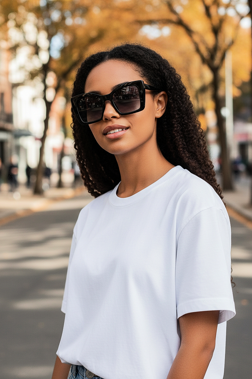 Oversized Trendy Anti-Blue Light Sunshade Reading Glasses