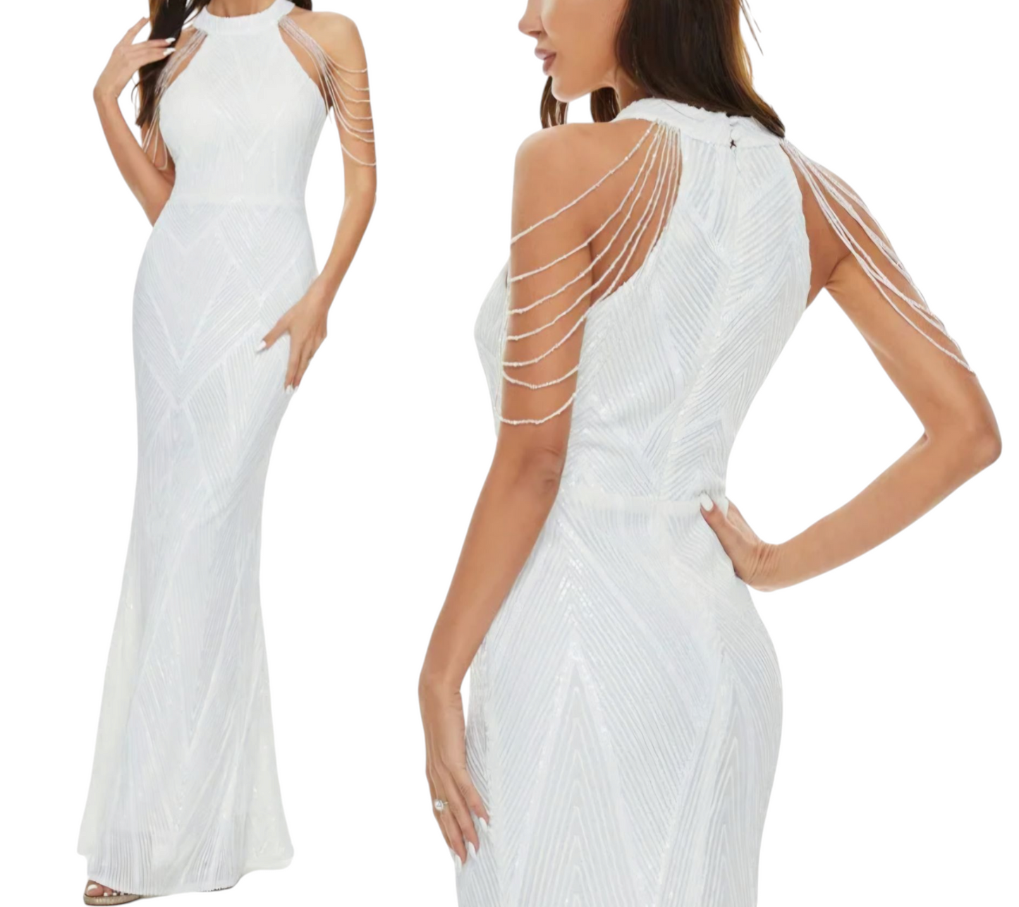 Glitzy Fishtail Dress