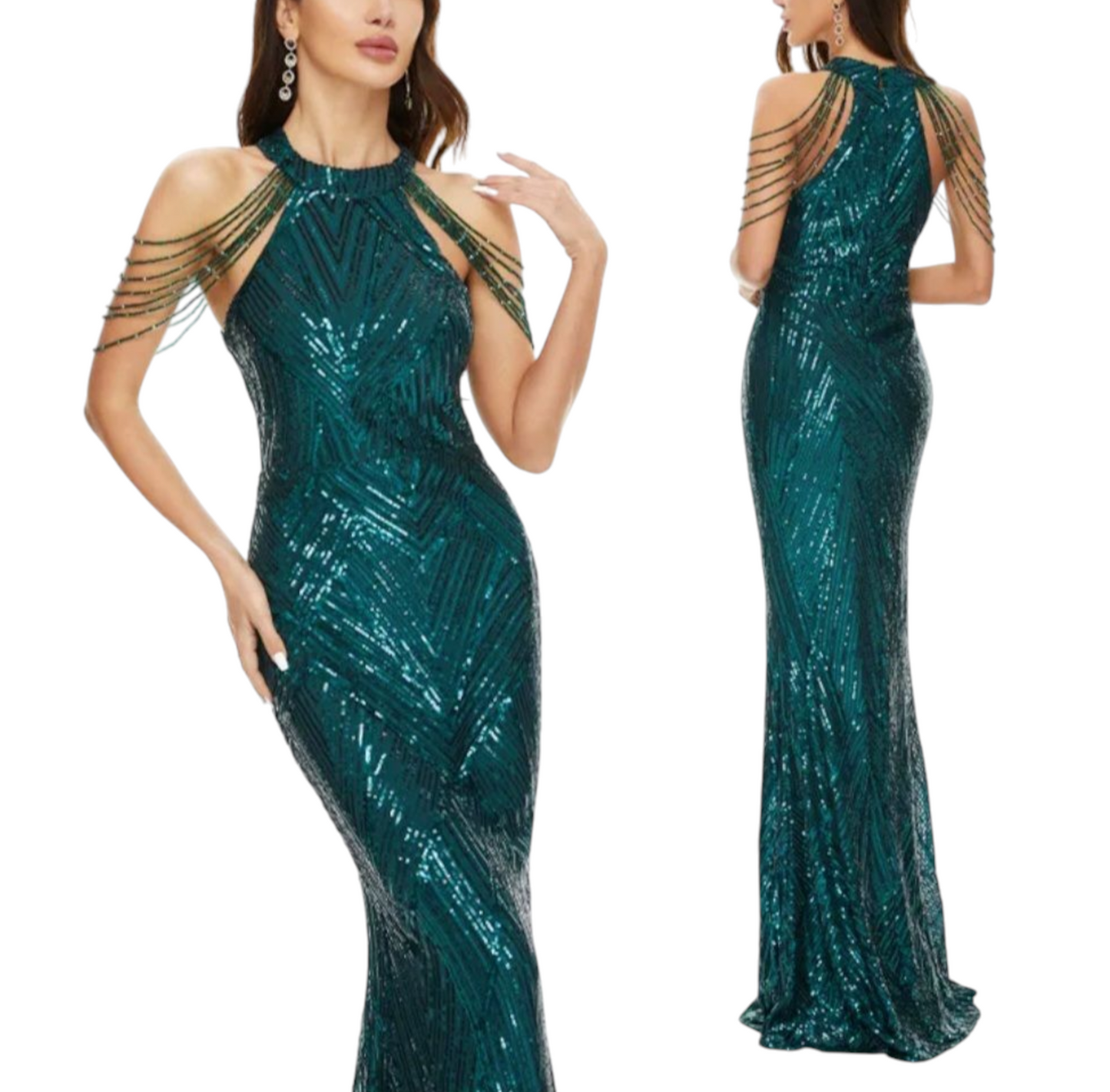 Glitzy Fishtail Dress