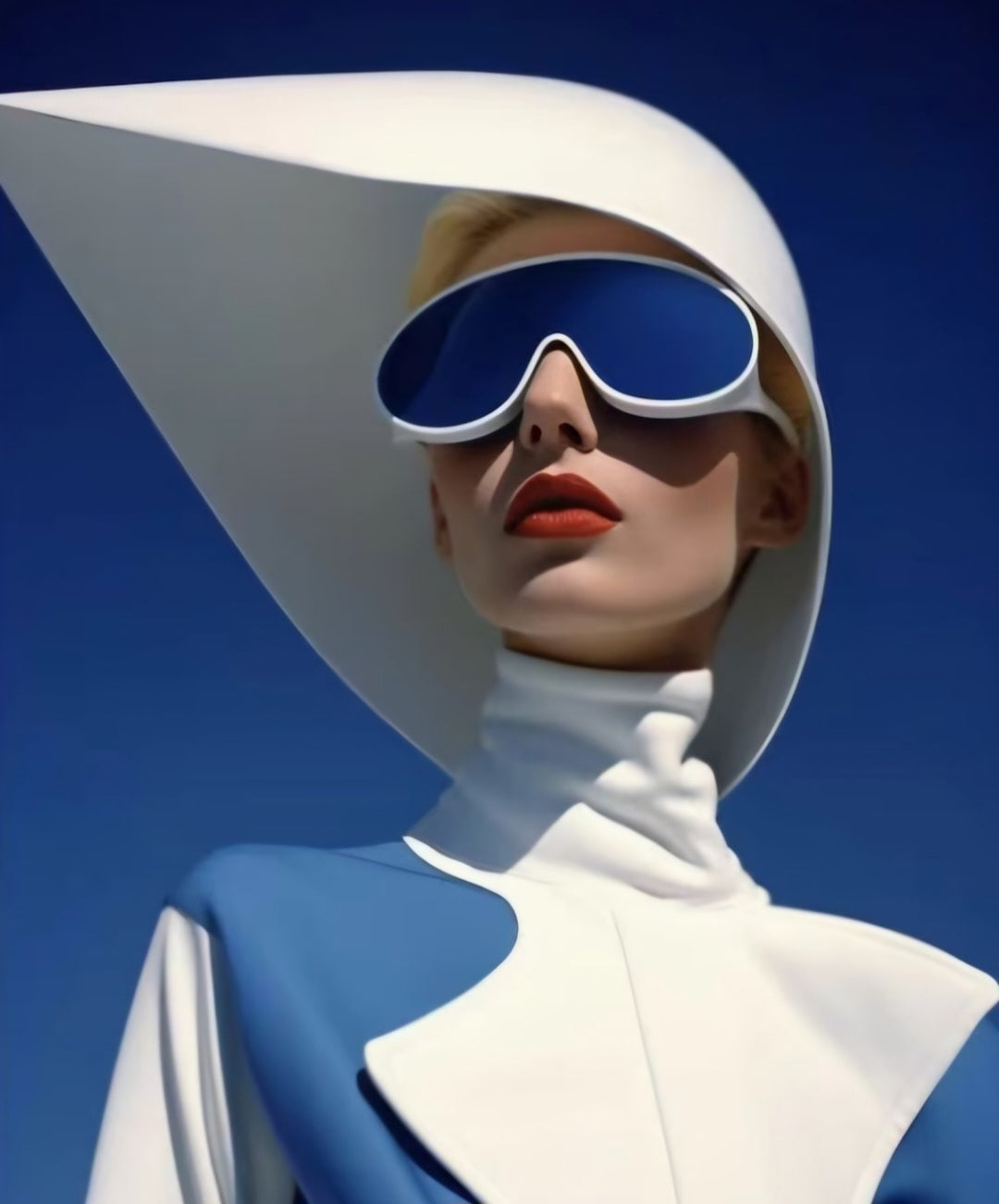 Oversized Black/White Sunglasses