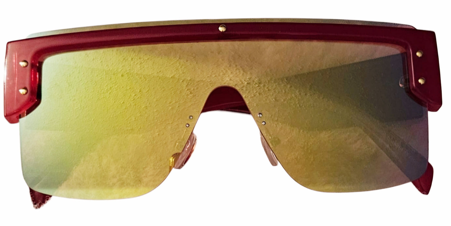 Oversized Flat-Top Shield Eyeglasses
