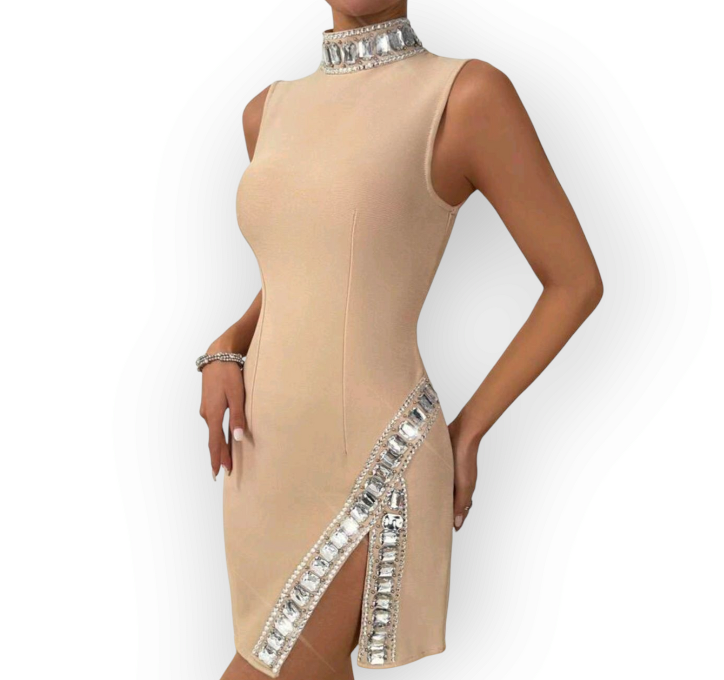 Elegant Rhinestone Bodycon Dress