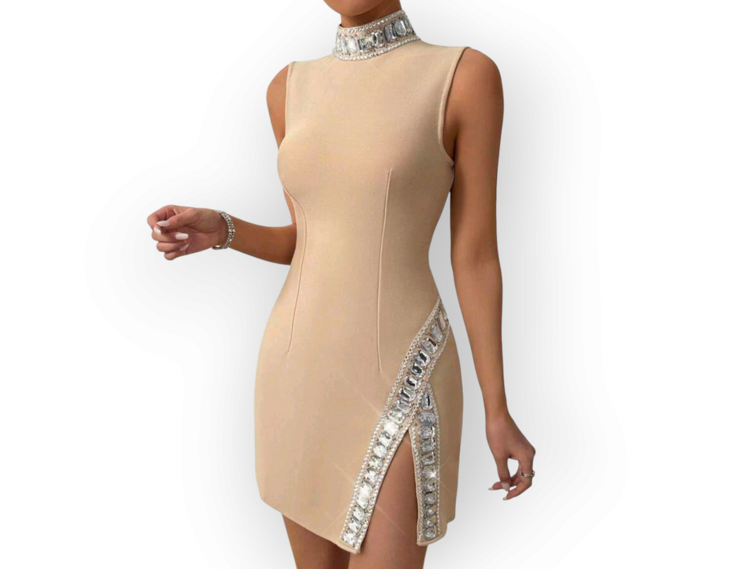 Elegant Rhinestone Bodycon Dress
