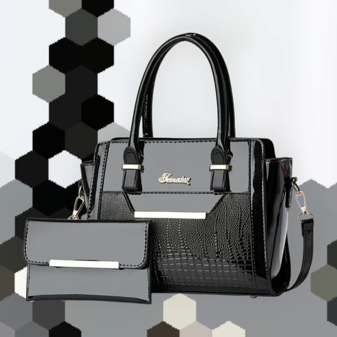 Vintage Crocodile Bag Set