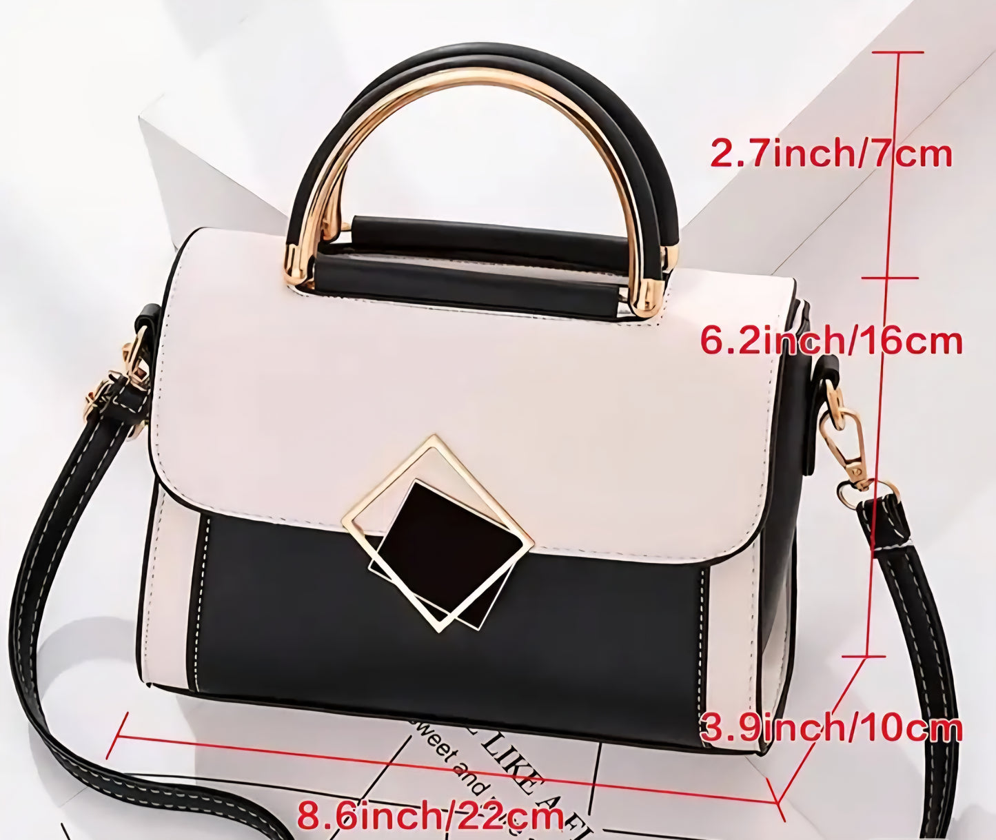 Elegant Multi-Compartment Crossbody Handbag