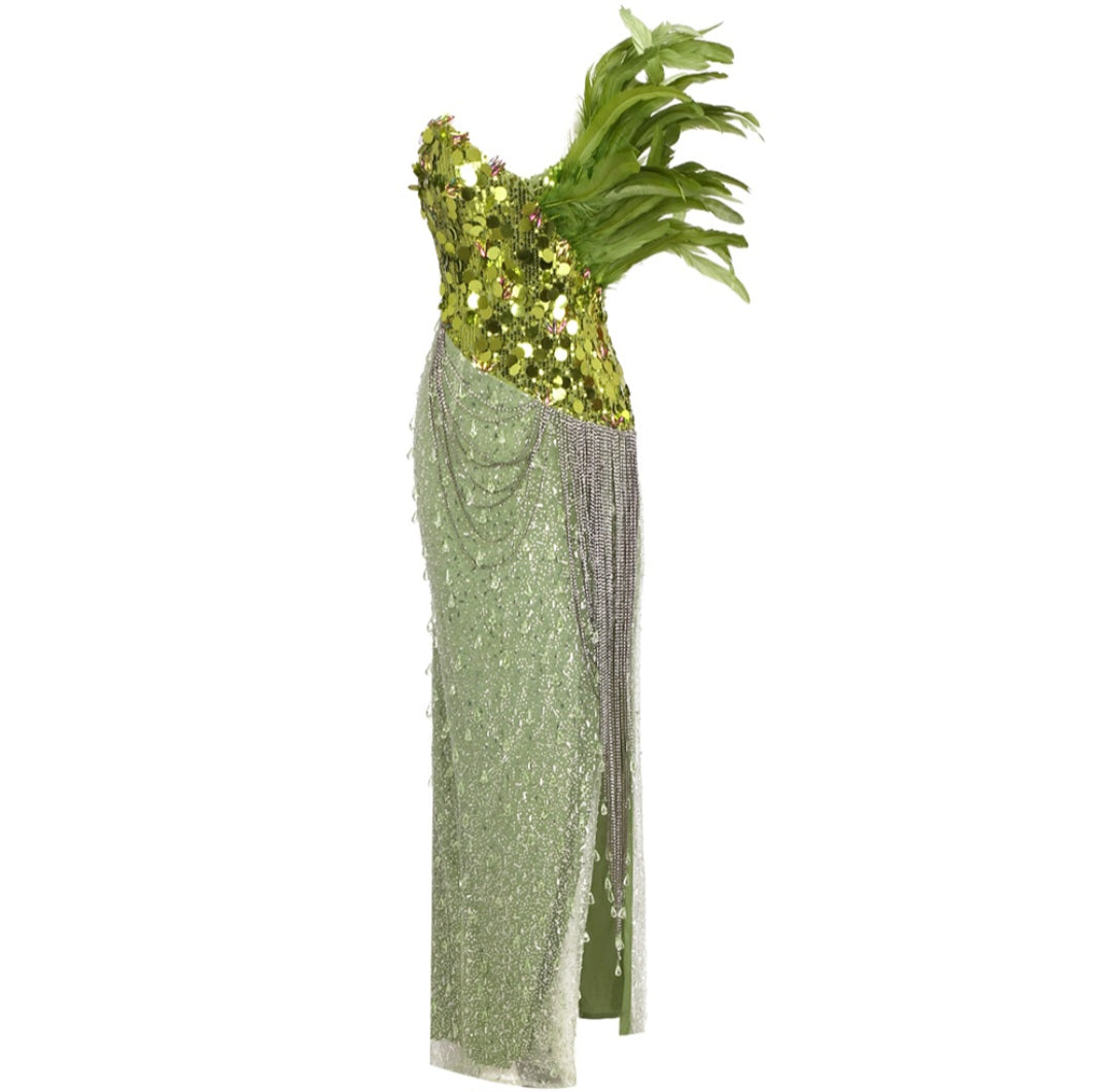 Feathered-Gown