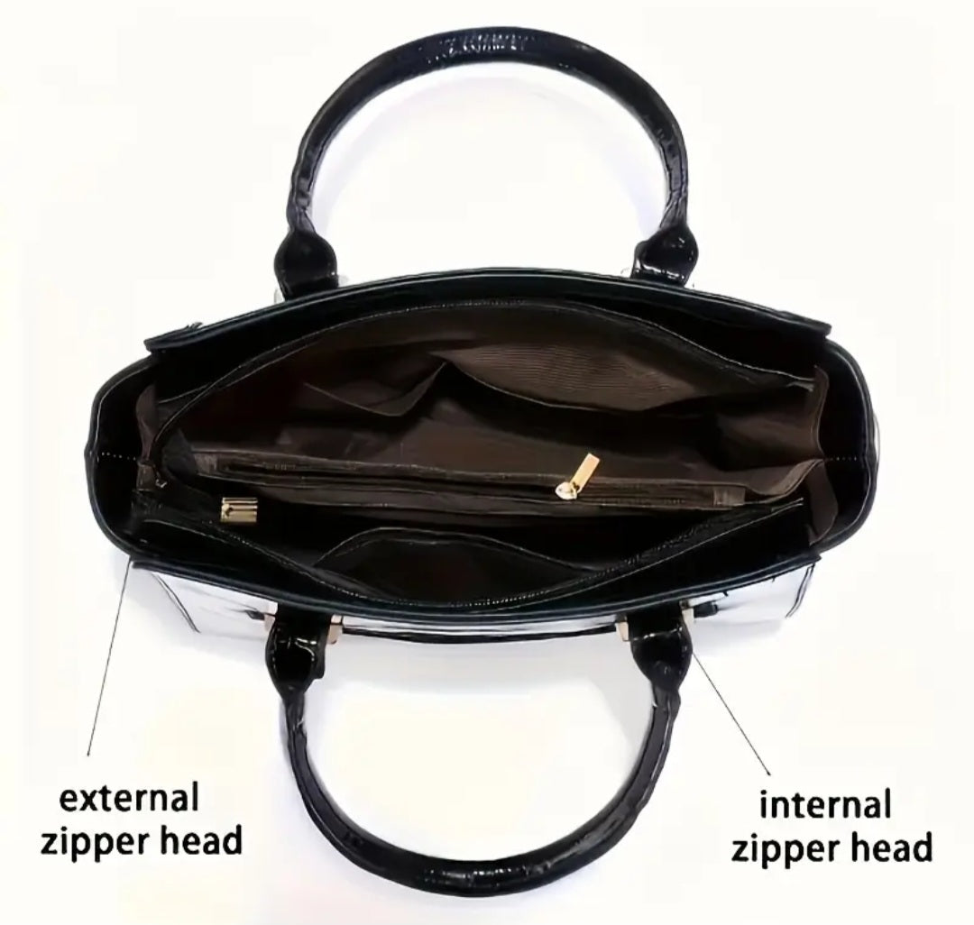 Vintage Crocodile Bag Set