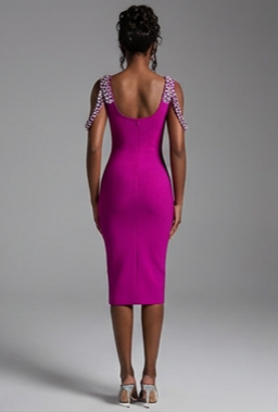 Beaded Strap Bandage Dress