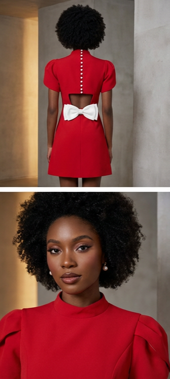 Petal Sleeve Mini Dress