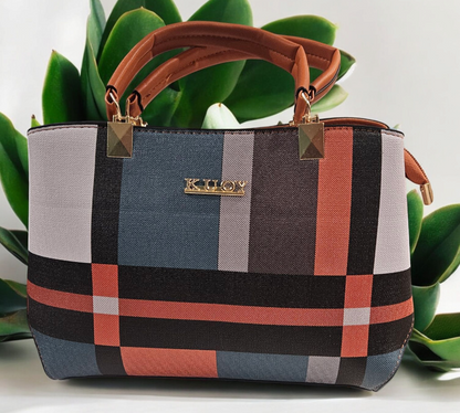 Stylish Geometric Colorblock Handbags