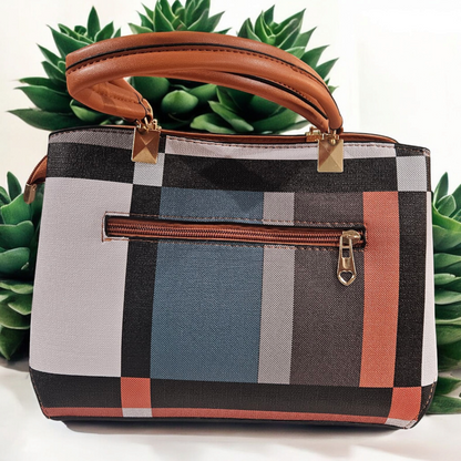Stylish Geometric Colorblock Handbags