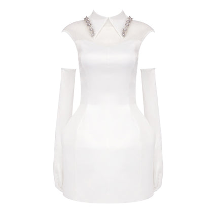Satin Dress With Glove