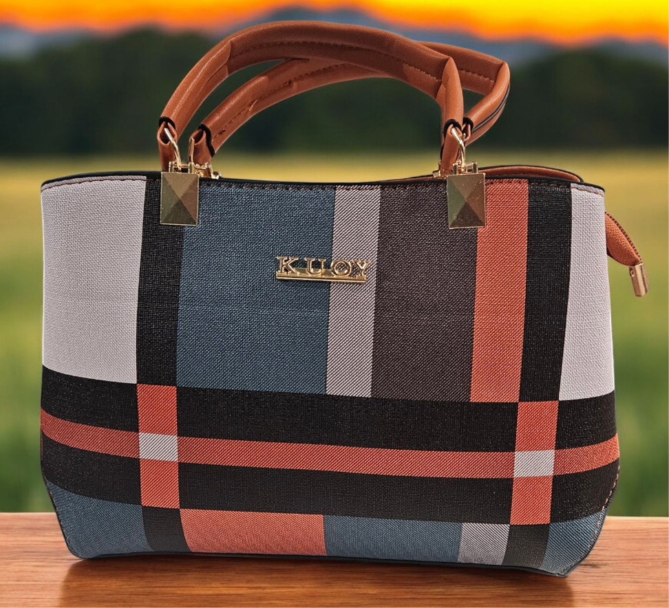 Stylish Geometric Colorblock Handbags