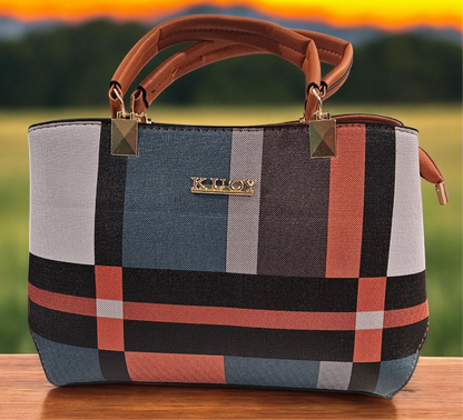 Stylish Geometric Colorblock Handbags