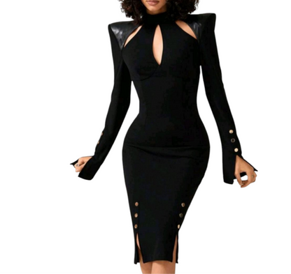 Hollowed-Out Pencil Dress