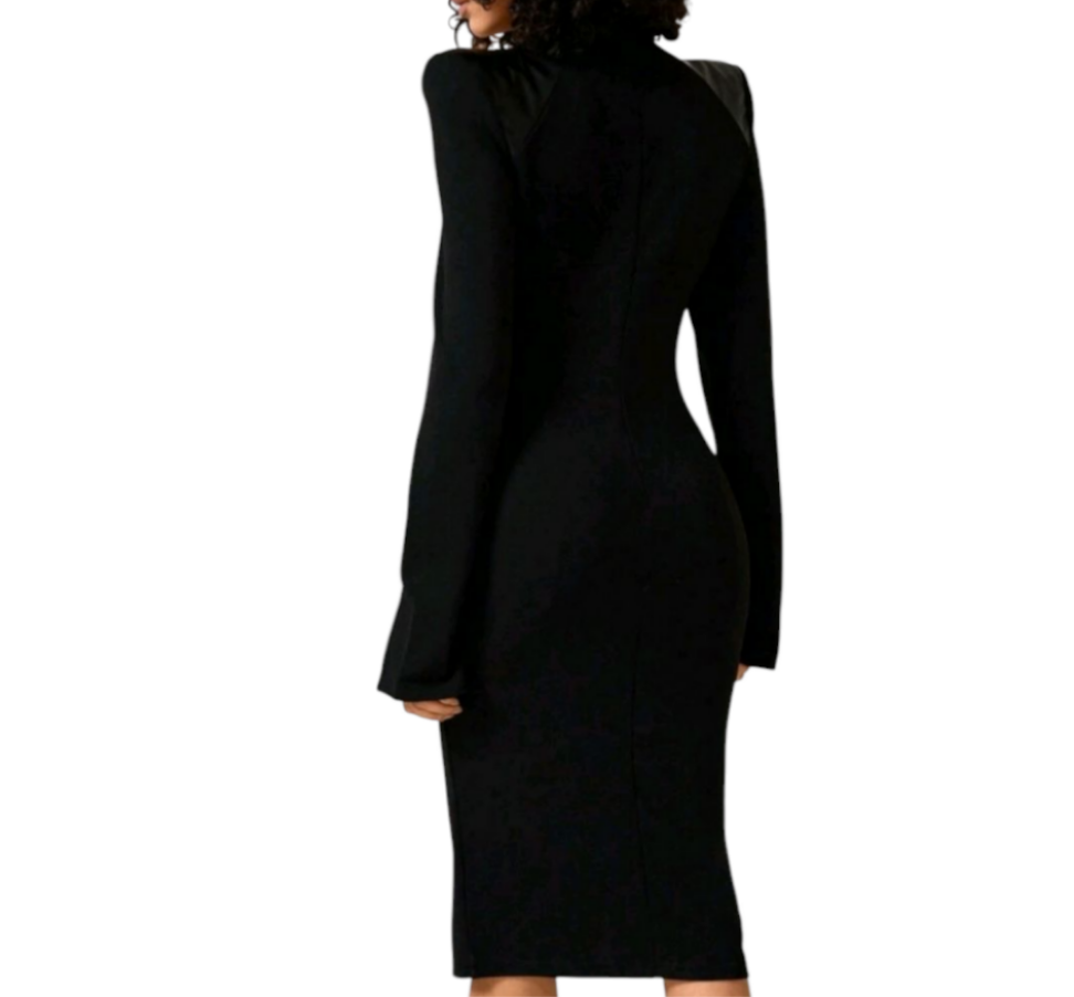 Hollowed-Out Pencil Dress