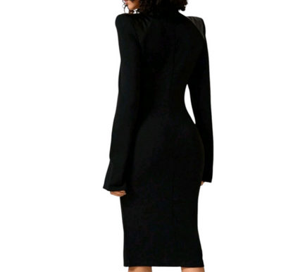 Hollowed-Out Pencil Dress