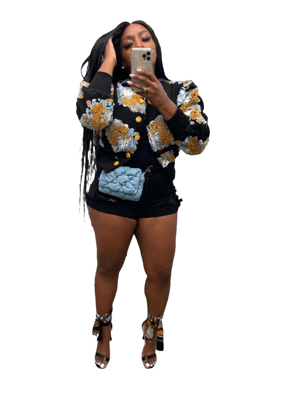 Multicolored Floral Print Jackets