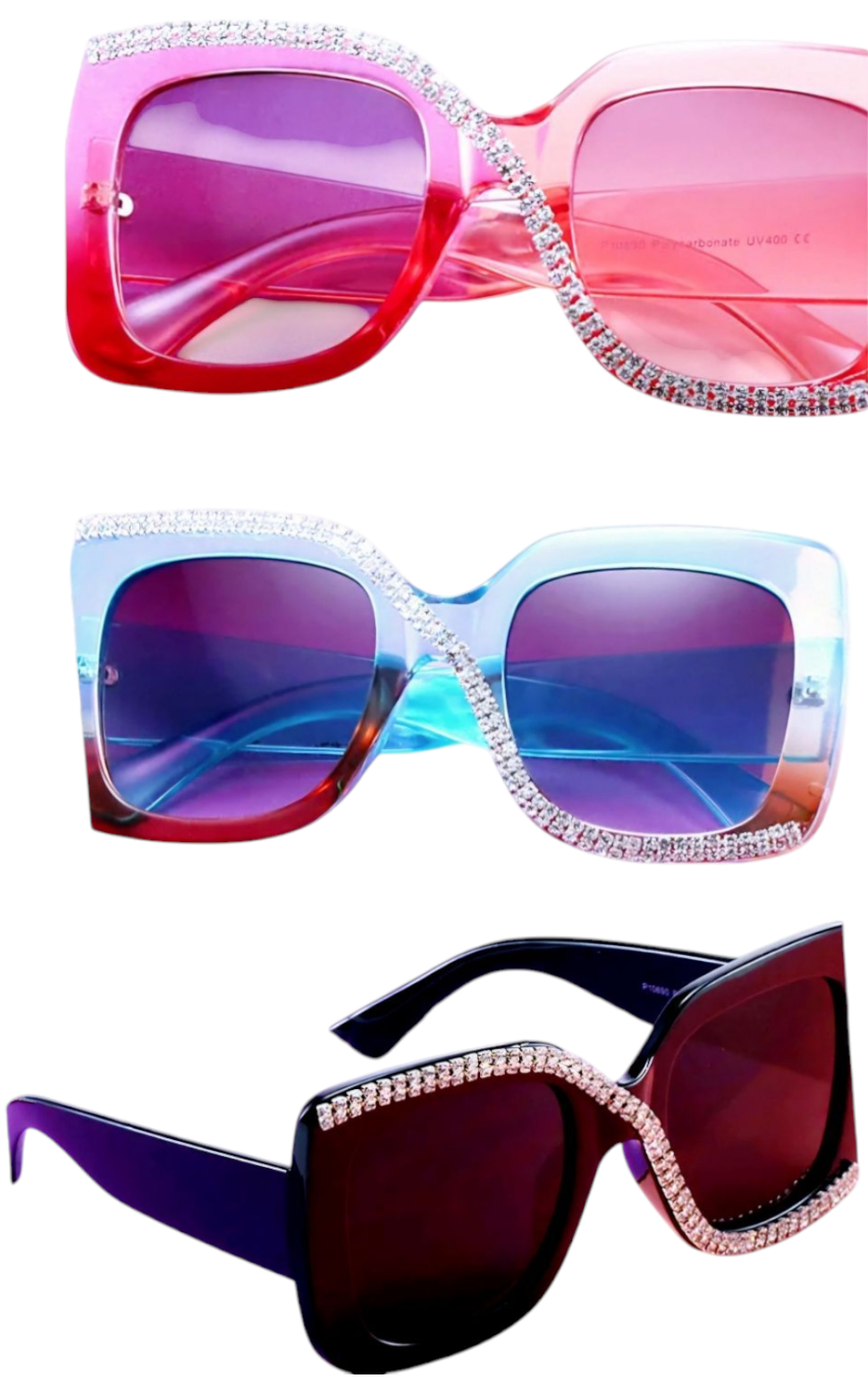 Oversized Luxury Rhinestone Sunglasses
