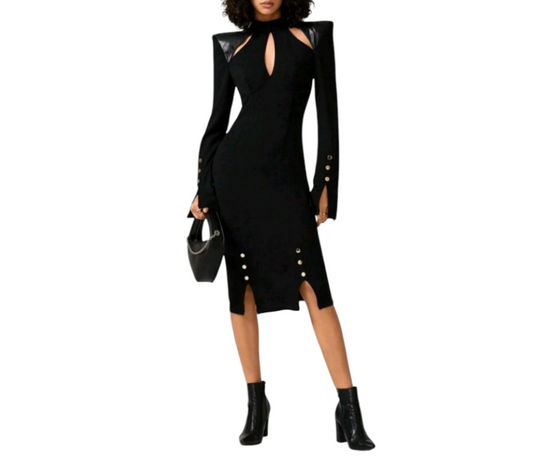 Hollowed-Out Pencil Dress