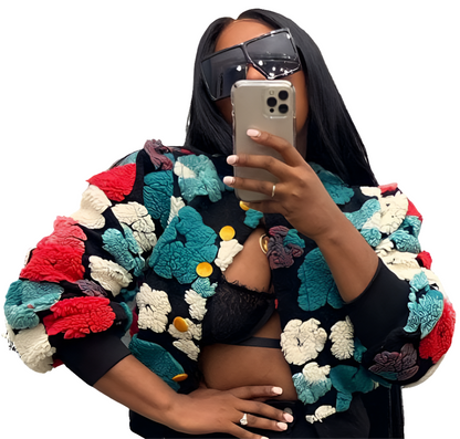 Multicolored Floral Print Jackets