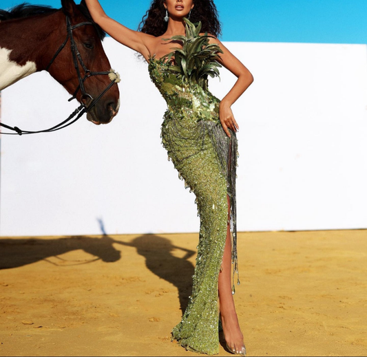 Feathered-Gown