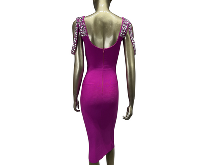Beaded Strap Bandage Dress