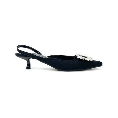 Elegant Sandals W/Crystal Buckle