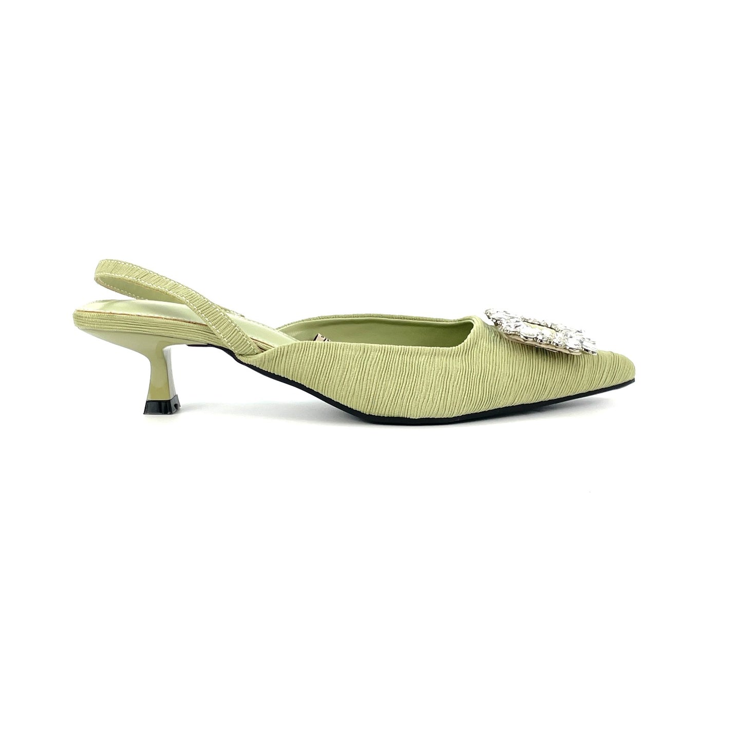 Elegant Sandals W/Crystal Buckle