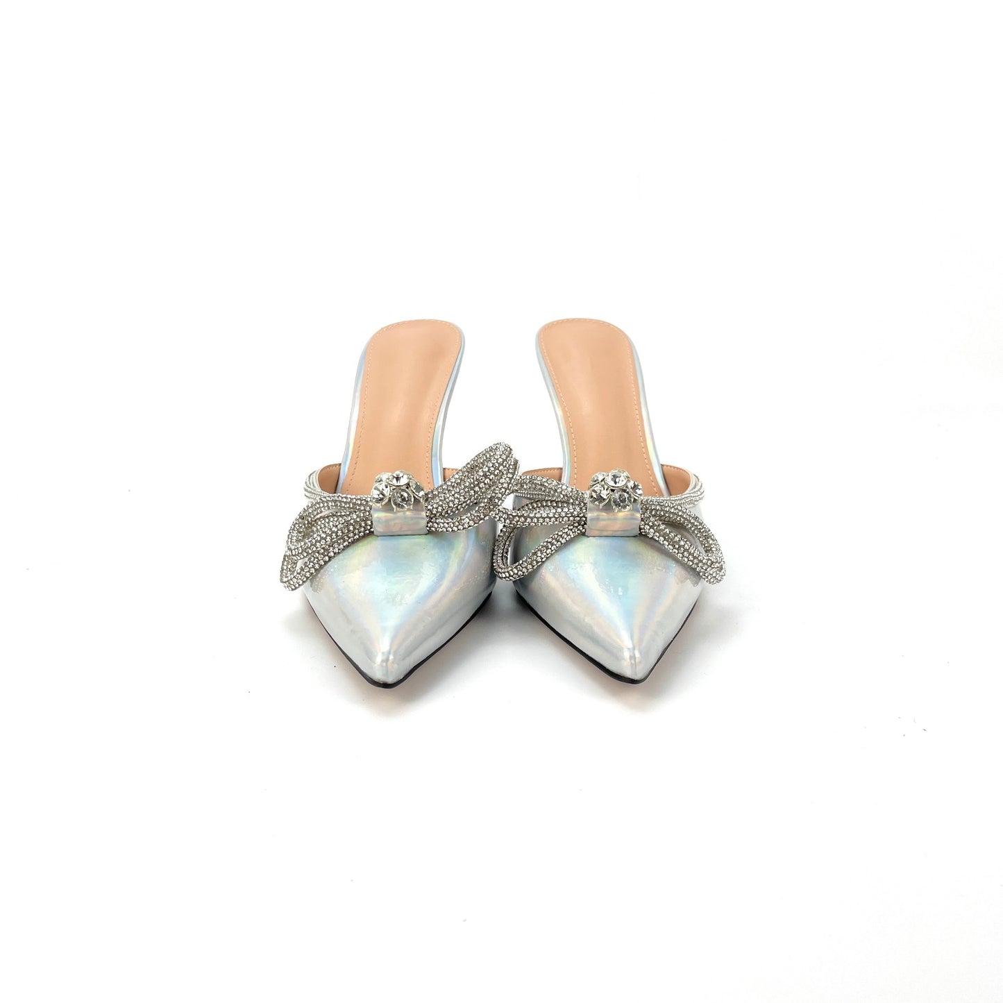Crystal Embellished Bow-Tie Sandals