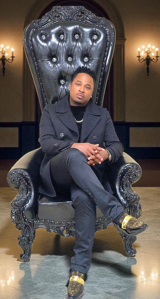 Genuine Italian Leather Penny-Loafers W/Gold Embellishments