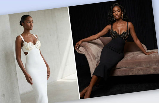 Midi-Slip Beads Dress