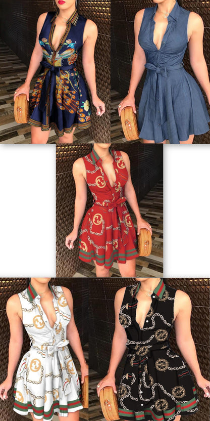 Temperament Printed-Dress