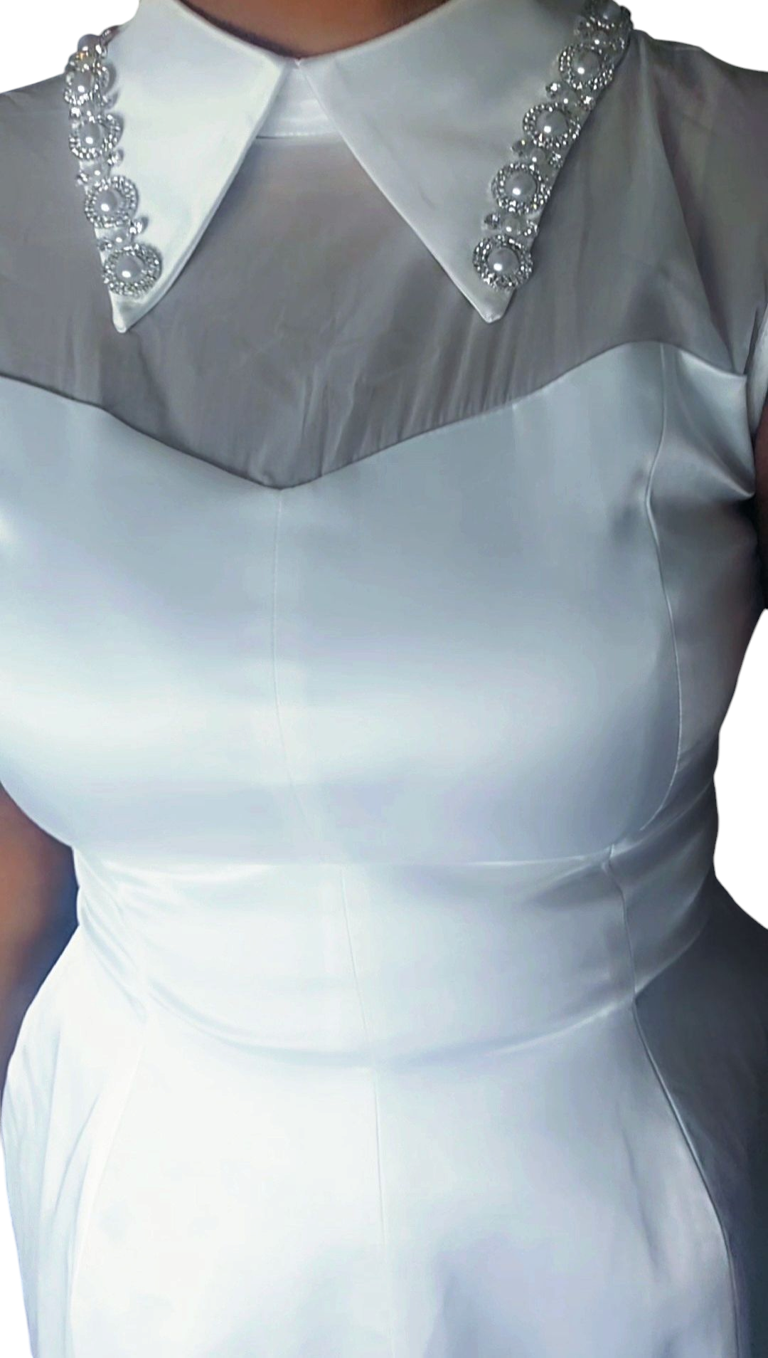 Satin Dress With Glove