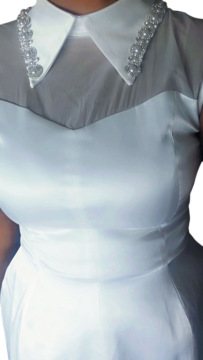 Satin Dress With Glove