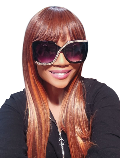 Oversized Luxury Rhinestone Sunglasses