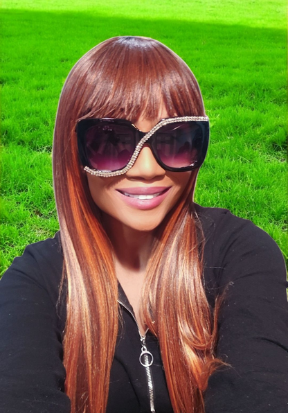Oversized Luxury Rhinestone Sunglasses