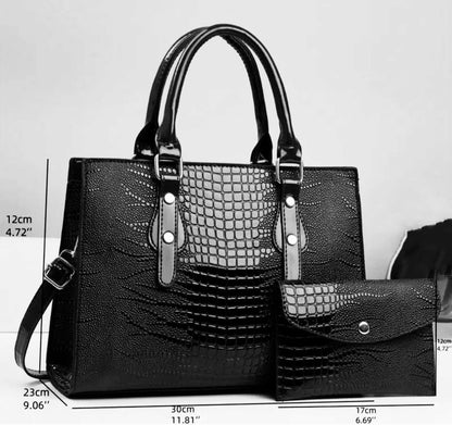 High-End Set Of 2 Crocodile Tote Bag