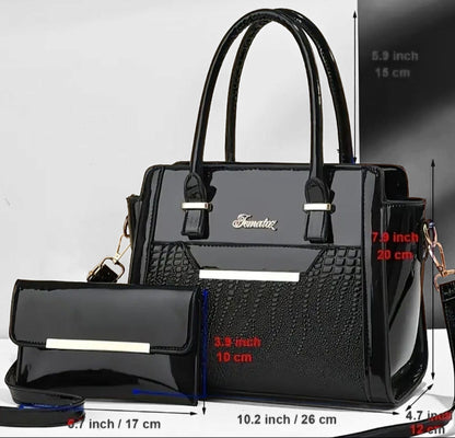 Vintage Crocodile Bag Set