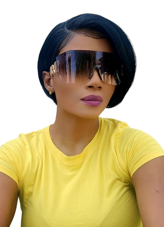 Unisex Oversized Rimless Sunglasses
