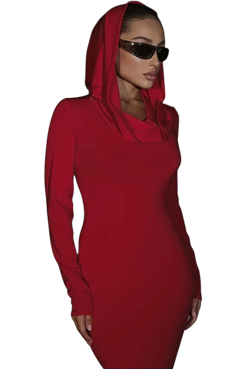 Hooded Mermaid Maxi Dress