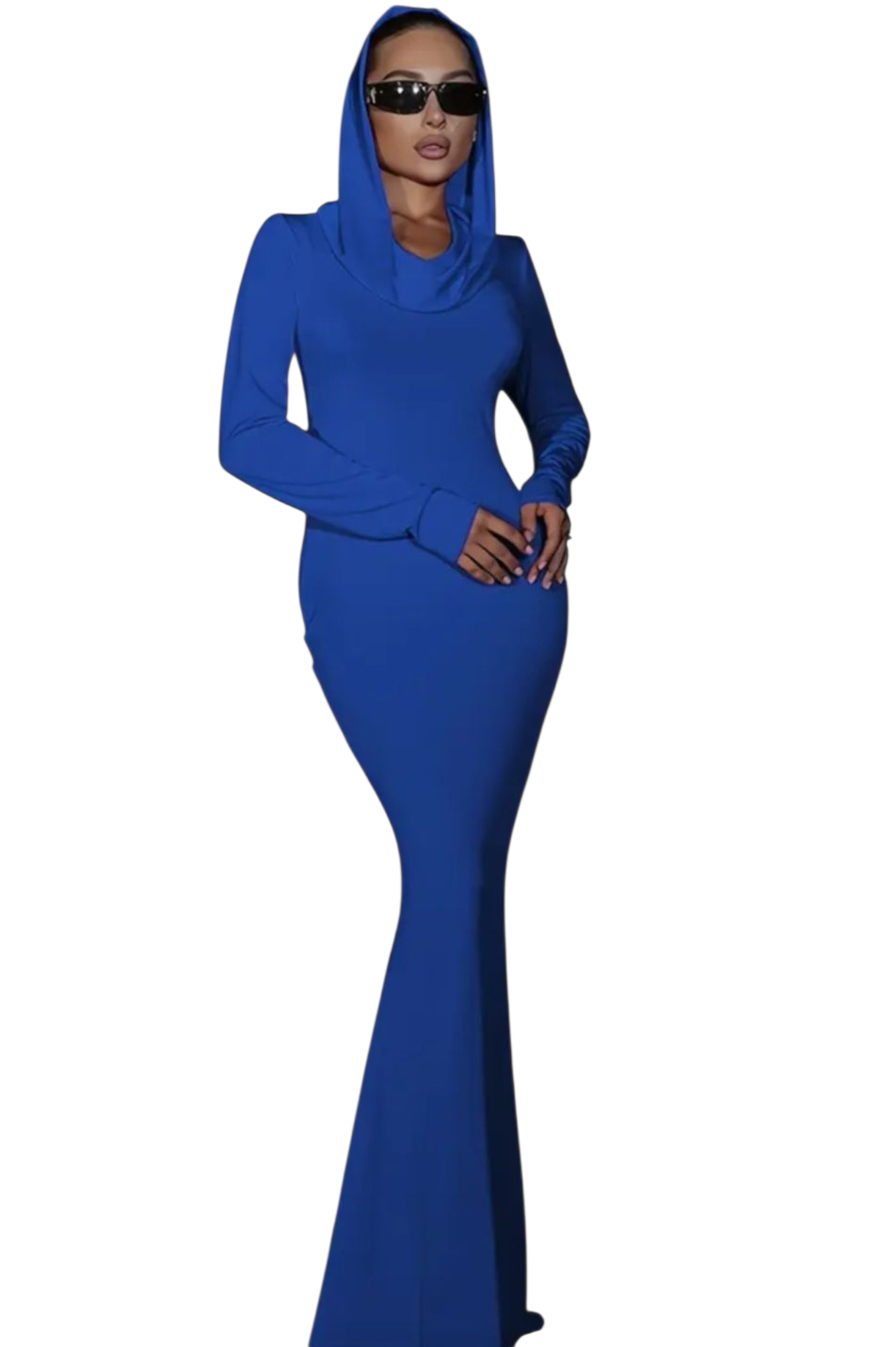 Hooded Mermaid Maxi Dress