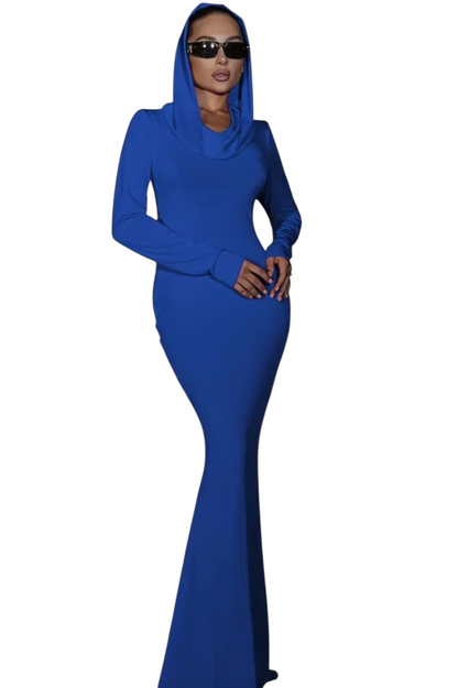 Hooded Mermaid Maxi Dress