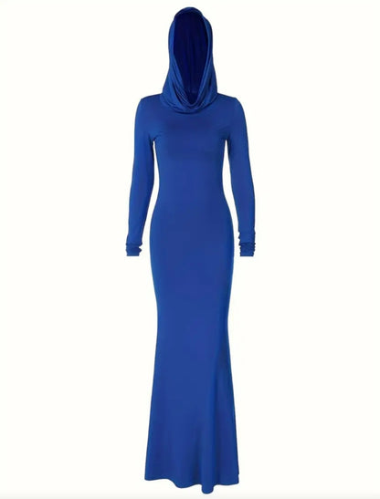 Hooded Mermaid Maxi Dress