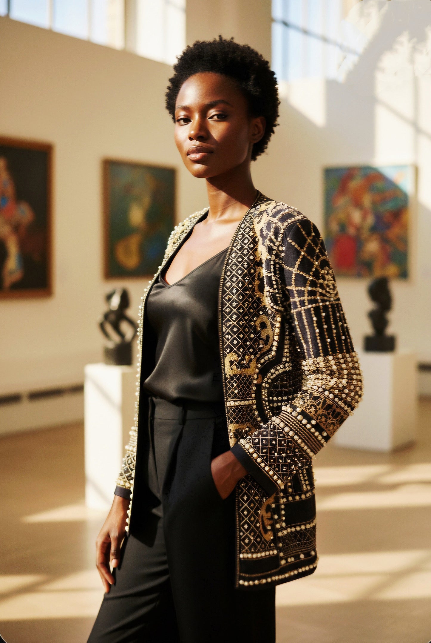 Pearl-Beaded Blazers